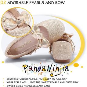 img 1 attached to Glitter Girls' Shoes and 👠 Flats - PANDANINJIA Toddler Little Ballerina