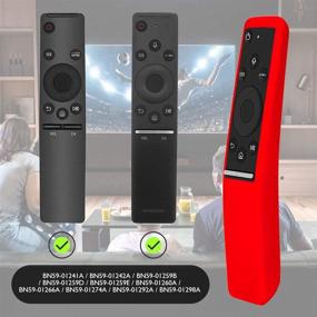 img 1 attached to 📱 Premium Red Silicone Case for Samsung Smart TV BN59 Series Remote Controller - Shockproof and Anti-Slip Cover for Samsung Smart 4K Ultra HDTV BN59-01259E
