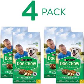 img 3 attached to 🐶 Purina Dog Chow Dry Dog Food, 4.4 lb. Bag (Pack of 4) - Complete Adult Food with Real Chicken