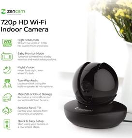 img 3 attached to Amcrest Zencam WiFi Camera: Pet Dog, Nanny Cam with Two-Way Audio, Baby Monitor via Cell Phone App, Pan/Tilt Wi-Fi Wireless IP Camera, Micro SD Card, RTSP, Cloud, Night Vision - M1B