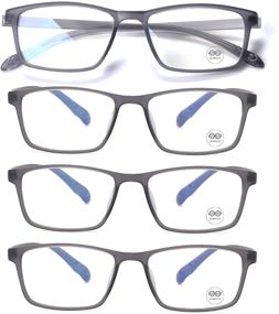 img 4 attached to 👓 JENRICH 4 PACK Anti Blue Light Reading Glasses for Men and Women, Computer Eyewear - Enhance Your Visual Comfort