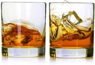 🥃 premium rock style whiskey glasses - set of 2, 11 oz - perfect for father's day gifts, cocktails, bars, restaurants and home logo