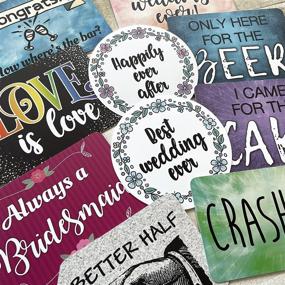 img 3 attached to 📸 Wedding Photo Booth Prop Signs - Set of 10 Plastic Phrases- MIX