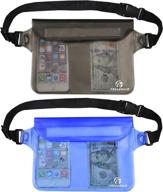 🏖️ freegrace waterproof pouches with waist strap - keep your phone & valuables dry and safe when boating, swimming, snorkeling, kayaking, and at the beach, pool, water parks - bundle set with pouch case, waterproof dry bags логотип