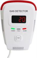 propane/natural gas detector: home gas leak alarm, tester & sensor with sniffer; monitor combustible explosive gas level: methane, butane, lpg, lng; voice/light warning, led display & ebook logo