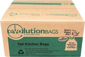 img 1 attached to Evolution Tall Kitchen Trash Bag with 🗑️ Drawstring, 100 Bags per Box, 70% Certified PCR Material