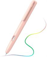 футляр timovo для apple pencil 2-го поколения - антицарапающий, с защитным съемным наконечником - совместим с ipad air 4 2020, ipad pro 11/12.9 2020/2018 - светло-розовый логотип