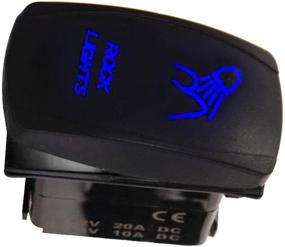 img 1 attached to ESUPPORT Car 12V 20A Light Button Rocker Toggle Switch Blue LED Rock Light 5Pin