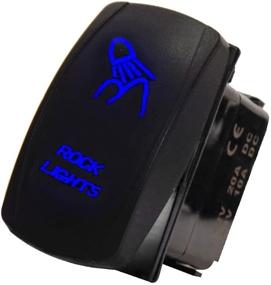 img 2 attached to ESUPPORT Car 12V 20A Light Button Rocker Toggle Switch Blue LED Rock Light 5Pin