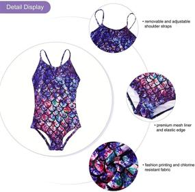 img 1 attached to Goodstoworld Novelty Swimwear for Girls - Trendy One-Piece Bandage Crossback Bathing Suits for 3-12 Years