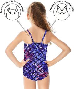 img 2 attached to Goodstoworld Novelty Swimwear for Girls - Trendy One-Piece Bandage Crossback Bathing Suits for 3-12 Years