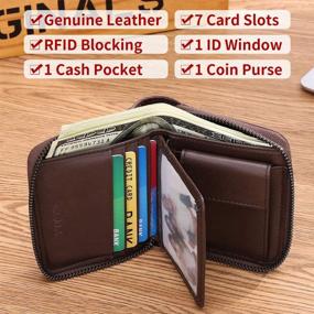 img 1 attached to 💼 Versatile Leather Wallet Closure: A Convenient and Portable Men's Accessory for Wallets, Card Cases & Money Organizers