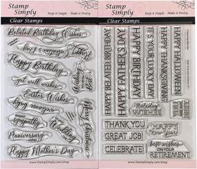 img 4 attached to Stamp Simply Clear Stamps Sentiments Scrapbooking & Stamping in Stamps & Ink Pads