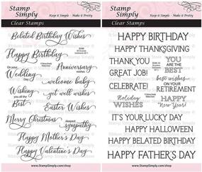 img 3 attached to Stamp Simply Clear Stamps Sentiments Scrapbooking & Stamping in Stamps & Ink Pads