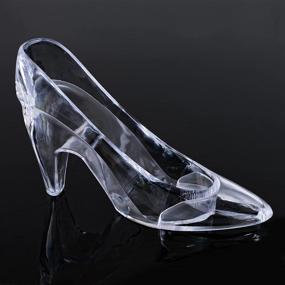 img 1 attached to 👠 24 Pieces of Plastic Mini Cinderella Princess Inspired Slipper High Heel Shoe Party Decoration - Perfect for Weddings, Birthday Parties, Table Serving, Candy, and Other Event Favors by Super Z Outlet