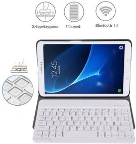 img 1 attached to 📱 Клавиатурный кожаный чехол 2020 для Samsung Galaxy Tab S6 Lite 10,4 дюйма - тонкий чехол из искусственной кожи с 7-цветной подсветкой, беспроводной Bluetooth-клавиатурой, подставкой и съемной обложкой (розовое золото) - Совместим с P610 P615 SM-P610 SM-P615