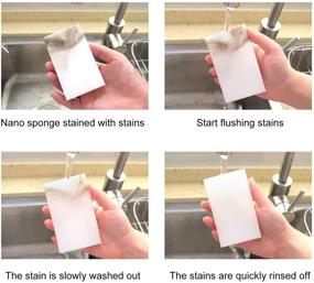 img 1 attached to 🧽 TRENDBOX Multi-Functional Eraser Sponges 10x6x2cm for Effective Cleaning in Kitchen, Bathroom, Toilet - Melamine Cleaning Sponge