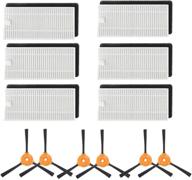 🔌 6-pack of hepa filters & 6 side brushes for ecovacs deebot n79 n79s dn620 dn621 dn622 robot vacuum cleaner - replacement parts логотип