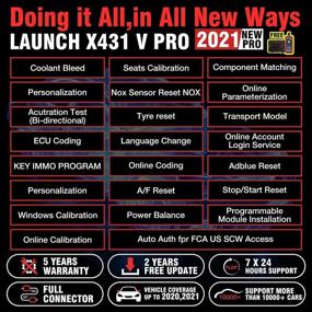 img 2 attached to 🚀 2021 V 4.0 Launch X431 V PRO - Bi-Directional Scanner with Full Systems Diagnostic, 31+ Reset Functions, Key Programming, Variant Coding, AutoAuth for FCA SGW, and 2 Years Update. Also includes EL-50448 TPMS Tool.