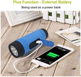 img 1 attached to 🚲 Outdoor Bike Speaker with Portable Wireless Function, Multi-functional Speaker Light, 4000mAh Rechargeable Power Bank, 3-Mode Emergency Flashlight, Handsfree Call Capability, TF Card Music Player, and Mounting Bracket
