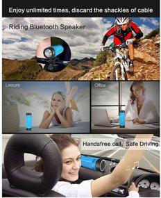img 3 attached to 🚲 Outdoor Bike Speaker with Portable Wireless Function, Multi-functional Speaker Light, 4000mAh Rechargeable Power Bank, 3-Mode Emergency Flashlight, Handsfree Call Capability, TF Card Music Player, and Mounting Bracket