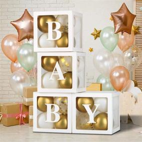 img 4 attached to Shower Transparent Balloons Letters Baby Birthday Decoration