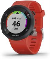 гармин форераннер 45: простые в использовании gps беговые часы с бесплатной поддержкой плана тренировок в красном цвете. логотип