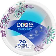 🍽️ dixie everyday heavy-duty paper bowls, 70 count, 10 ounce - single pack logo