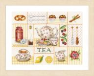 lanarte tea party cross stitch logo