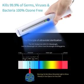 img 2 attached to 💡 Portable UV Light Sanitizer Wand: Chemical-Free UVC Disinfection Lamp for 99.9% Sterilization at Home, Hotel & Travel