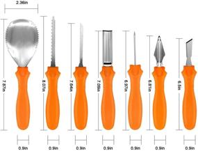 img 3 attached to 🎃 Professional 7-Piece Stainless Steel Pumpkin Carving Kit with Carrying Bag - Perfect for Halloween!