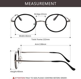 img 1 attached to Fuaisi Vintage Round Metal Frame Reading Glasses with Spring Hinge for Enhanced Eye Protection