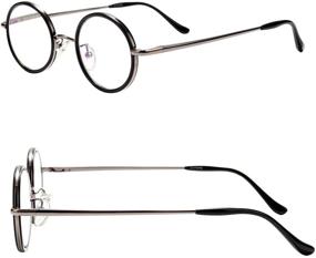 img 3 attached to Fuaisi Vintage Round Metal Frame Reading Glasses with Spring Hinge for Enhanced Eye Protection