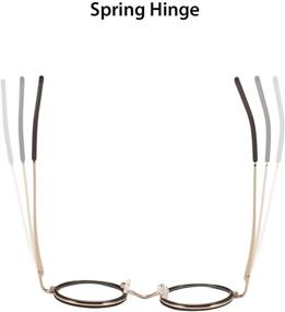 img 2 attached to Fuaisi Vintage Round Metal Frame Reading Glasses with Spring Hinge for Enhanced Eye Protection