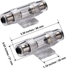 img 2 attached to 🔌 Набор держателей предохранителей Freajoin in-Line AGU - 2 шт. 8/10 AWG с 4 шт. 80-амперными предохранителями.