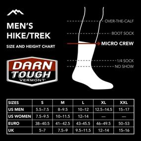 img 1 attached to 🧦 Darn Tough 1466 Men's Merino Wool Micro Crew Cushion Socks, Light Gray, X-Large Size (12.5-14.5)