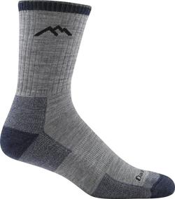 img 4 attached to 🧦 Darn Tough 1466 Men's Merino Wool Micro Crew Cushion Socks, Light Gray, X-Large Size (12.5-14.5)