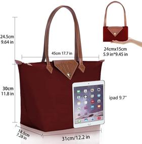 img 3 attached to BOJLY Stylish Waterproof Shoulder Shopping Women's Handbags & Wallets for Totes