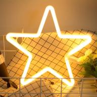 🌟 bedroom decor: star neon light signs in warm white - usb or battery operated - ideal for home, kids bedroom, birthday party логотип