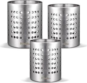 img 1 attached to 🔪 KSENDALO Heavy Utensil Sink Holder: (2021 UPGRADE) Stainless Steel Silverware Organizer - Weight: 8.0 ounces; Diameter 4.72" (L)