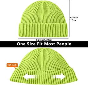 img 3 attached to MOSNOW Beanie Knit Hats for Men & Women - Winter Fisherman Beanies Cap, Warm & Soft