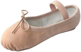 img 4 attached to Dancina Ballet Shoe Premium Leather Girls' Shoes