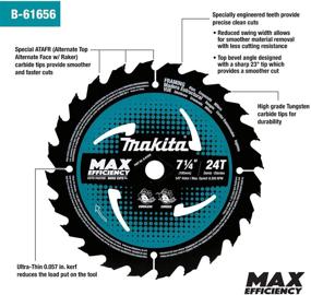 img 3 attached to 🔪 Makita B-61656: Enhance Efficiency with 7-1/4" 24T Carbide-Tipped Circular Saw Blade for Framing