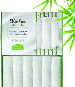 img 1 attached to Luxury Organic Bamboo Facial Washcloths