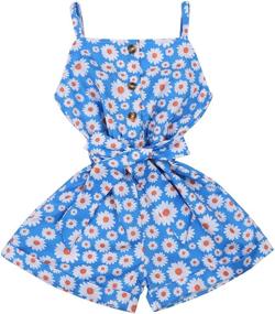 img 4 attached to Toddler Clothes Suspender Jumpsuit Coverall Girls' Clothing in Jumpsuits & Rompers