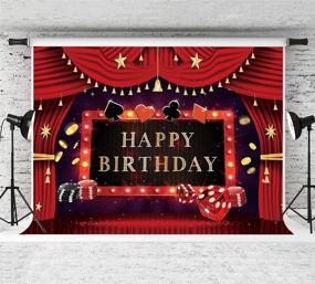 img 2 attached to 🎰 Casino Poker Themed Birthday Party Prom Backdrop, Las Vegas Party Photography Vinyl 5x3ft, Casino Night Photo Background Cake Table Decorations Banner, Photo Studio Props & Booth Décor