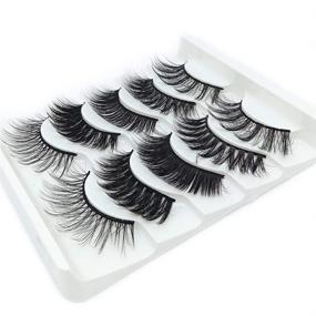 img 1 attached to 👁️ Dramatic Lashes | 3D Faux Mink Handmade Thick Crossed Cluster False Eyelashes | 5 Styles/5 Pairs