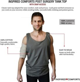 img 3 attached to 👕 Ultimate Comfort: Grey Men's Clothing Snap Tank by Inspired Comforts