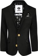 black n bianco boys' golden age slim fit blazer jacket with brass buttons - presented by the black ring pirates for improved seo logo