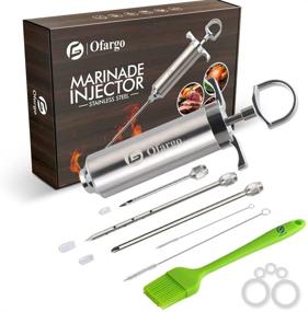 img 4 attached to 🔥 OFargo Smoker Meat Injector Syringe Kit with 3 Flavor Food Injector Syringe Meat Needles, Brine & Marinade Injector for Meat, Turkey, Brisket; 2-oz, Including Paper and E-Book (PDF) User Manual